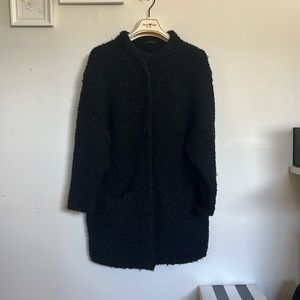 COS boucle cardigan xs blk.